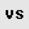 Versus letters icon. VS logo.