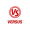 Versus letters logo. Flat competition concept design emblem. Versus icon