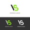 Versus letters logo. Flat competition concept design emblem. Versus icon