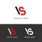 Versus letters logo. Flat competition concept design emblem. Versus icon