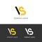 Versus letters logo. Flat competition concept design emblem. Versus icon