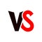 Versus VS icon letters fight Vector illustration on white background