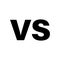 Versus VS letters fight. Versus text brush painting letters. Vector illustration.