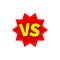 Versus VS letters fight. Versus text brush painting letters. Vector illustration.