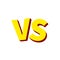 Versus VS letters fight. Versus text brush painting letters. Vector illustration.