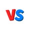 Versus VS letters fight. Versus text brush painting letters. Vector illustration.