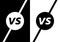 Versus VS letters fight. Versus text brush painting letters. Vector illustration