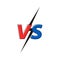 Versus VS letters fight. Versus text brush painting letters. Vector illustration