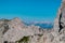 Vertatscha - Hiking trails with scenic view of majestic mountain peak Hochstuhl (Stol) in untamed Karawanks