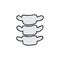 Vertebrae doodle icon, vector illustration