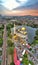 Vertical aerial view of the Masjid As-Salam Puchong Perdana in Malaysia