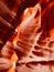 Vertical amazing shot of an inside  view of  Antelope Canyon with sandstones