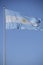 vertical Argentine flag  light blue and white