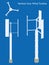 Vertical Axis Wind Turbine colored
