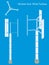 Vertical Axis Wind Turbine. Without outline.