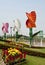 Vertical axis wind turbines in park