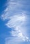 Vertical background of beautiful cirrus clouds