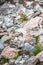 Vertical background with a cairn to indicate the path