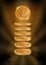 Vertical background with stylized euro coins