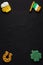 Vertical banner for St. Patrick\\\'s Day on dark concrete background.