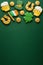 Vertical banner for St. Patrick\\\'s Day on green background.
