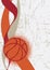 Vertical basketball poster.Abstract background