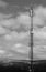 Vertical black and white Norway meteorological tower background