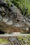 Vertical-Bridal Falls is surrounded with greenery in summer.