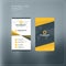 Vertical business card print template. Personal business card wi