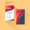 Vertical Business Card Print Template. Personal Business Card wi