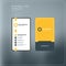 Vertical business card print template. Personal business card wi