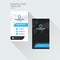 Vertical Business Card Print Template. Personal Visiting Card