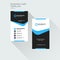 Vertical Business Card Print Template. Personal Visiting Card wi