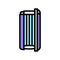 vertical cabin open solarium equipment color icon vector illustration