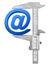 Vertical caliper measures mail symbol