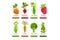 Vertical cards or banners set of fresh vegetables pumpkin, beetroot, cucumber, celery, carrot, broccoli, avocado