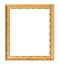 Vertical carved golden wooden picture frame