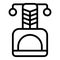 Vertical cat scratcher post and sleeper icon outline vector