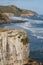 Vertical cliffs above Muriwai Beach