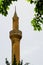 Vertical closeup of the Halil Ul Rahman mosque minaret in Urfa, Sanliurfa, Turkey