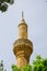 Vertical closeup of the Halil Ul Rahman mosque minaret in Urfa, Sanliurfa, Turkey