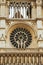 Vertical closeup of Notre Dame de Paris in Paris, France