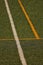 Vertical closeup shot of soccer field lawn