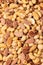 Vertical closeup shot of tasty salted mixed nuts