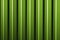 Vertical corrugated  green sheet iron.