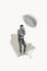 Vertical creative composite illustration photo collage of ponder pensive upset man hold hand on head isolated white