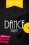 Vertical Dance Party Flyer Background with Place