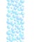 Vertical decorative line with soap bubbles, background with realistic water beads, pink blobs, vector foam illustration