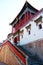 Vertical of the details of the Xiangshan Zongjing Dazhao temple in Beijing, China.