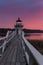 Vertical Doubling Point Lighthouse Walkway Sunset